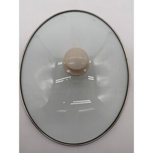 Rival Model 5070 Slow Cooker Replacement Lid Clear Glass Oval Stainless Rim